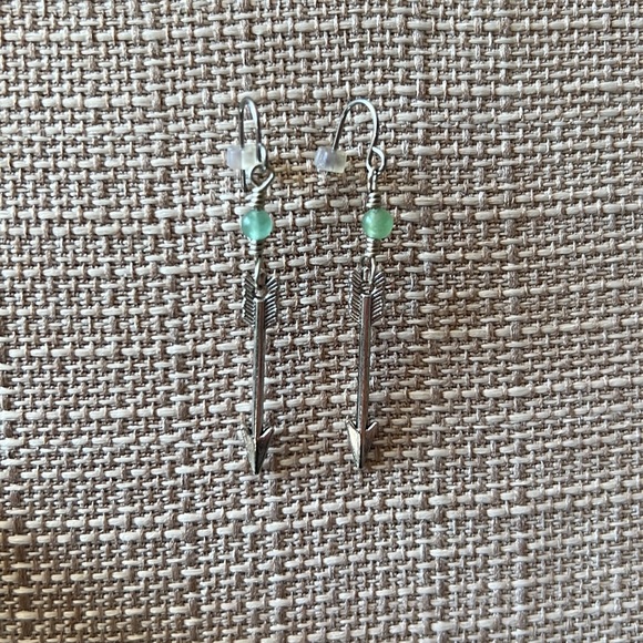 Silver Arrow 1.75” Dangle Earrings - Picture 2 of 2